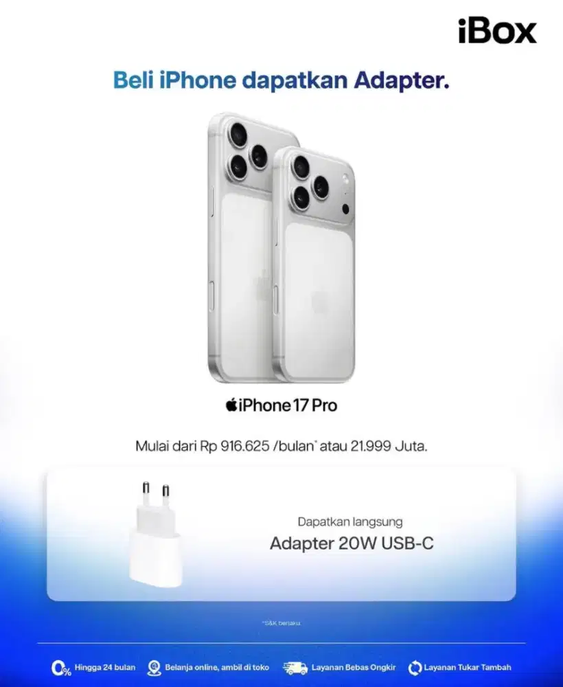 I-Phone 17 Pro Free Adapter