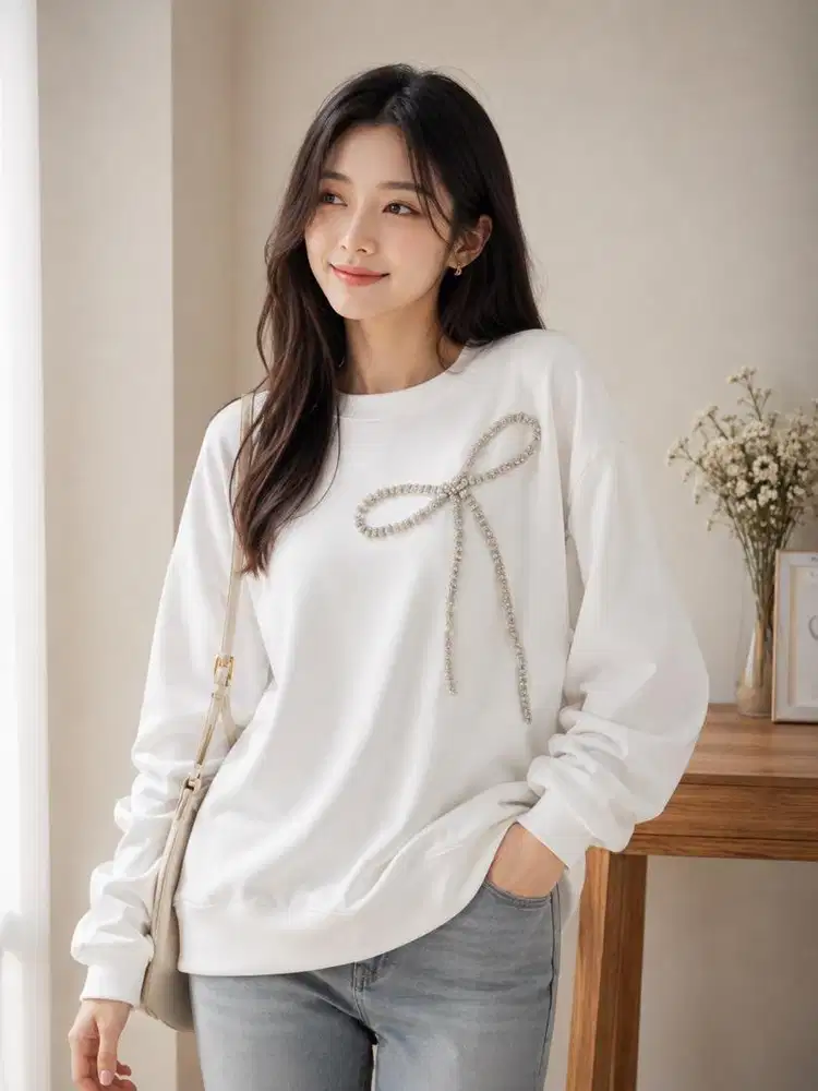 Sale sweater vivorie bow fashion wanita kekinian