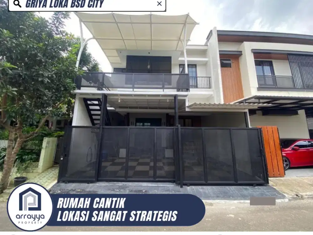 DIJUAL RUMAH MODERN CANTIK SIAP HUNI LOKASI STRATEGIS DI GRIYA LOKA BSD (HRB205)