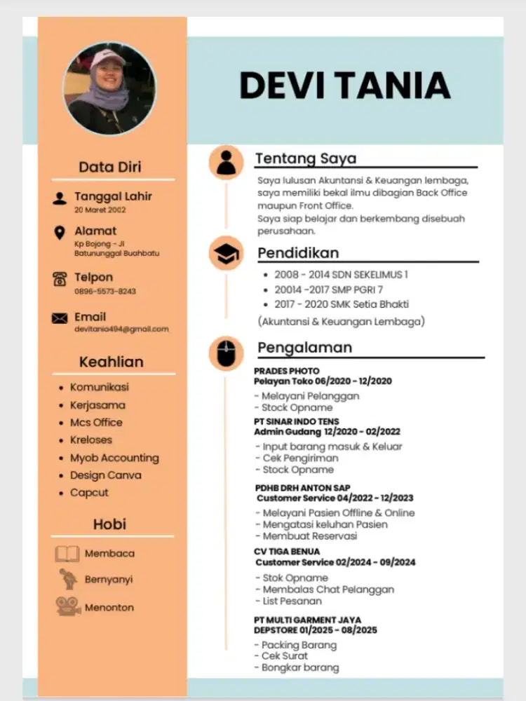 INFO LOKER BACK OFFICE/FRONT OFFICE