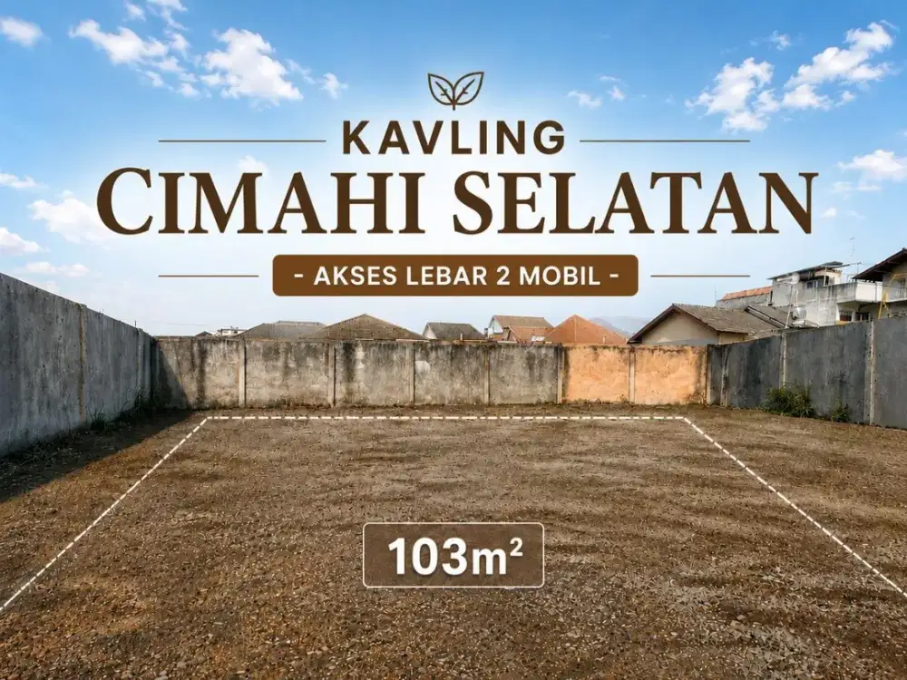 Jual Tanah Kavling Cibeureum-Cimahi, Akses Lebar 2 Mobil