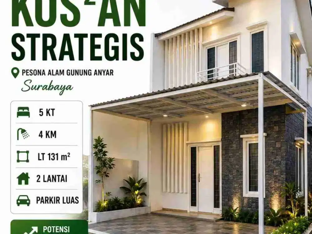 Rumah Pesona Alam Gunung Anyar Surabaya.