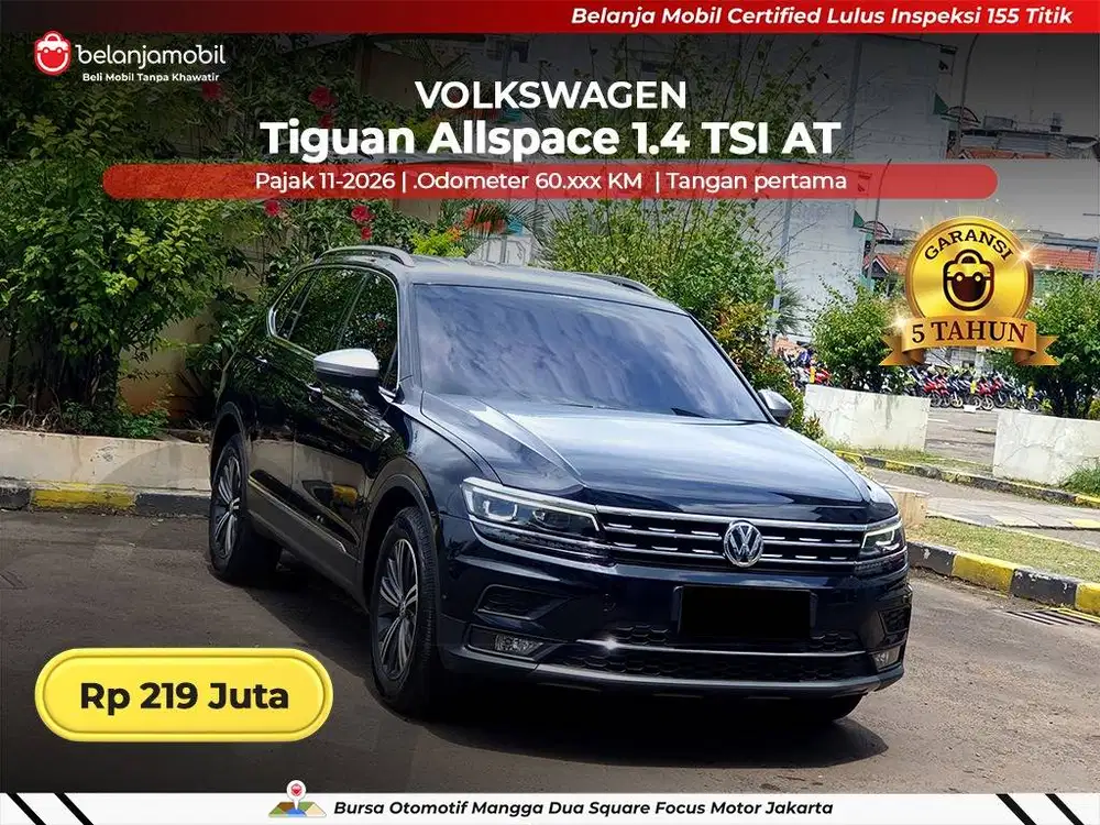 [ KM LOW ] Volkswagen VW Tiguan Allspace 1.4 TSI AT Hitam 2019/2020