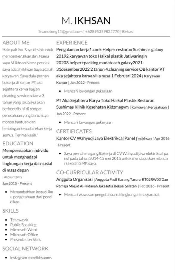 Mencari lowongan kerja