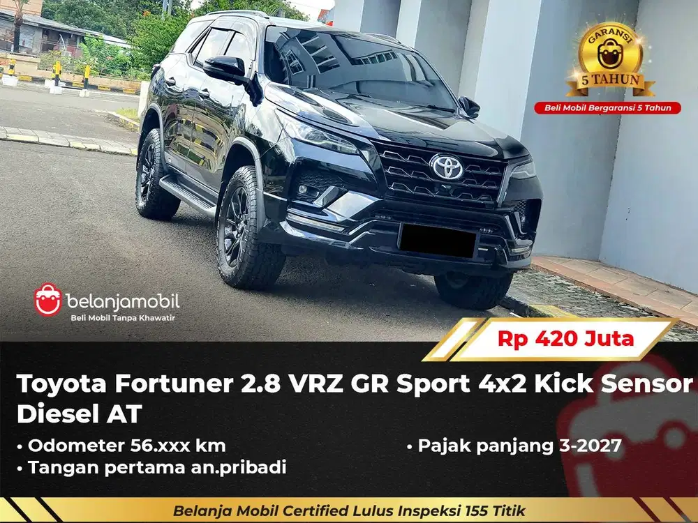 [ GARANSI 5TH ] Toyota Fortuner 2.8 VRZ GR Sport Diesel 2022/2023