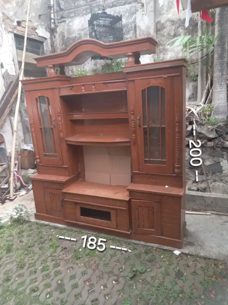 Lemari Rak kayu Display uk besar bsTT HP