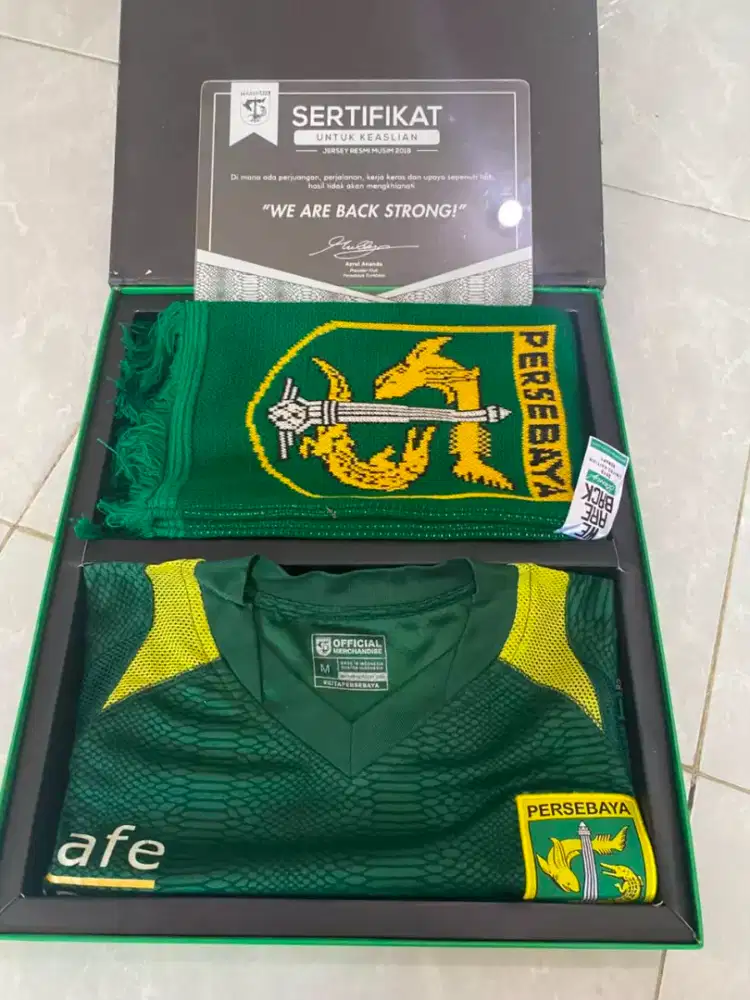 Jersey original Persebaya edisi player authentic boxset koleksi