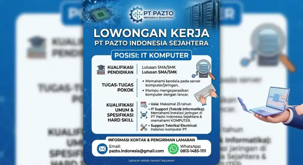 Butuh IT KOMPUTER