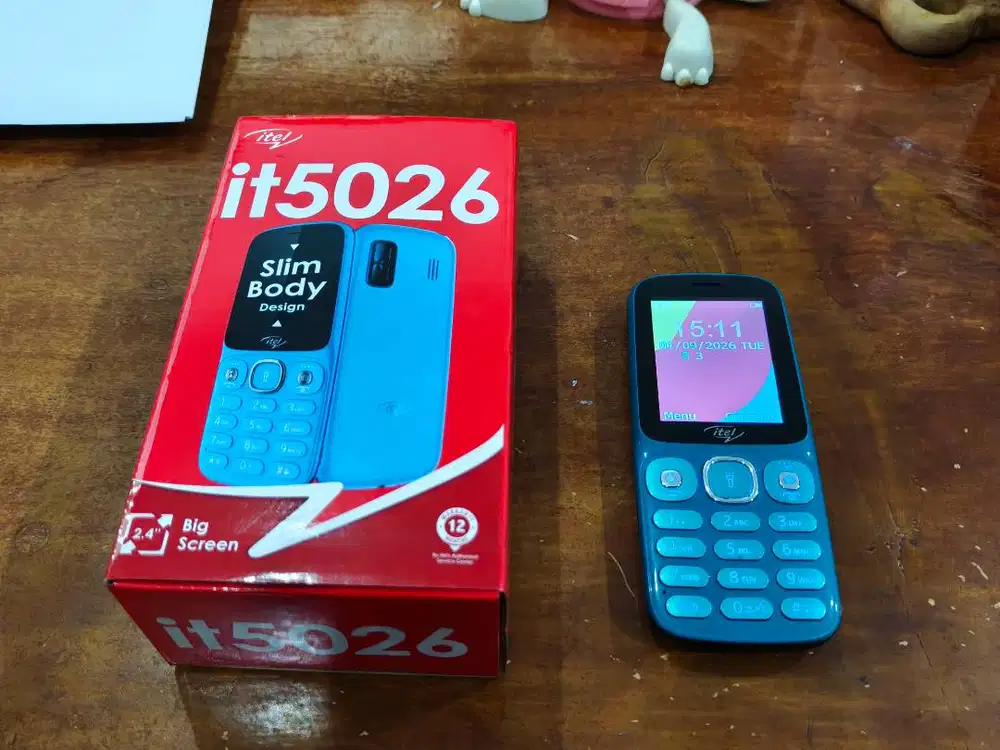 Feature Phone ITEL IT5026 Green Dual Sim Fullset Second Like New