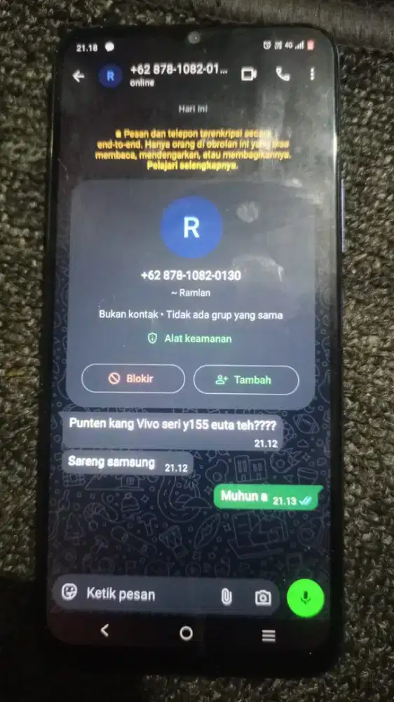 Vivo y15s 3/32gb Murmer aja Bu batangan halal
