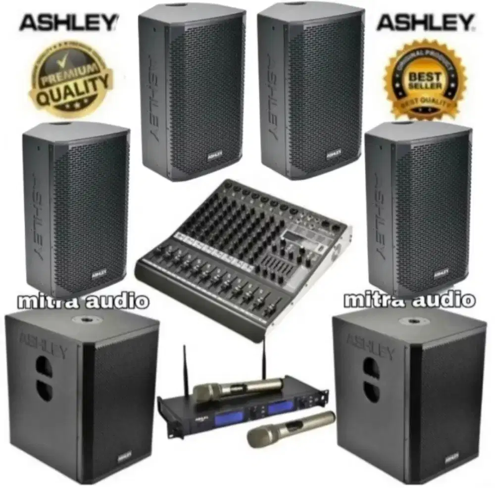 Paket soundsystem Ashley 10 aktif 4 unit & subwoofer Ashley 12 aktif