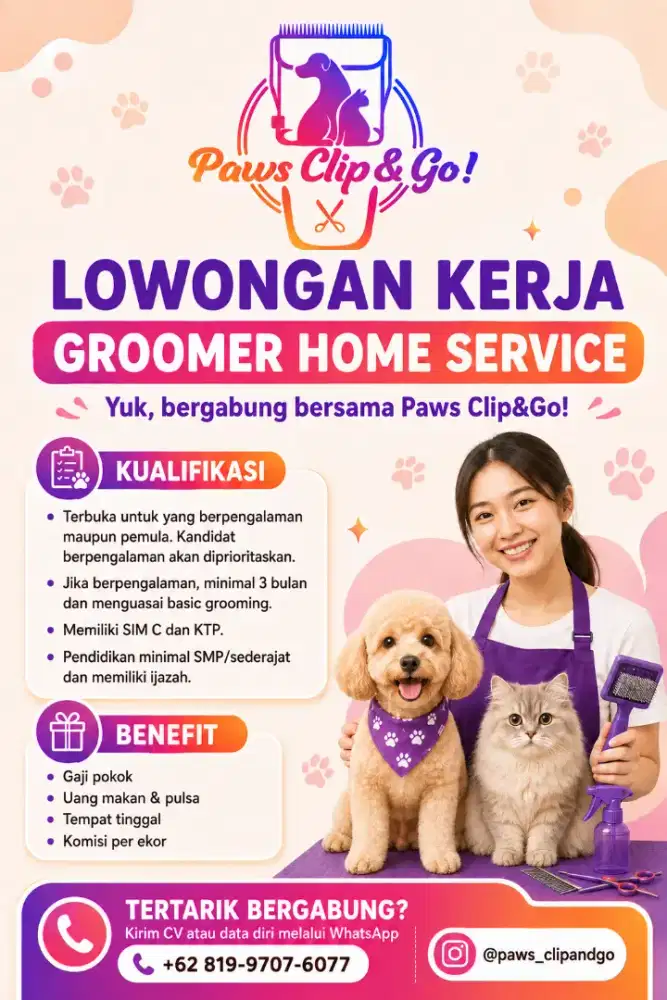 Lowongan Kerja Groomer Home Service