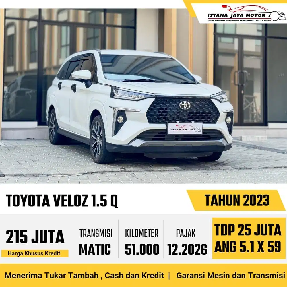 [FIRST HAND] Toyota Veloz Q CVT 1.5 Automatic 2023 Putih