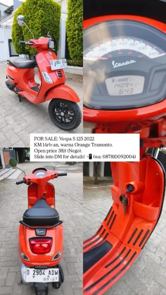 Vespa S125 tahun 2022 (Nego)