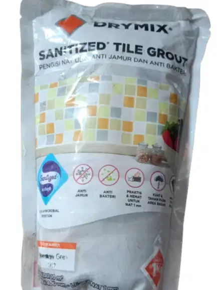 Drymix Sanitized Tile Grout 1 Kg - Pengisi Nat Keramik Anti Jamur & Ba