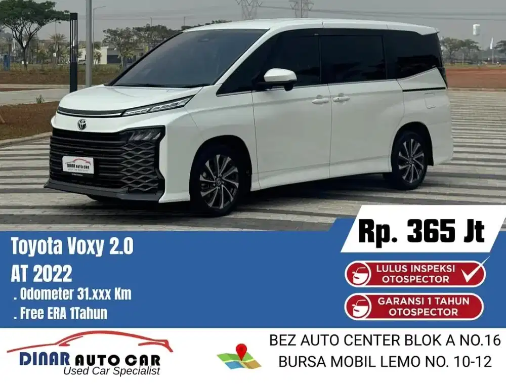 (40Jt) Voxy 2022 Matic Putih Km 31Rb B Ganjil Warenty 1Th*Dinar Auto*