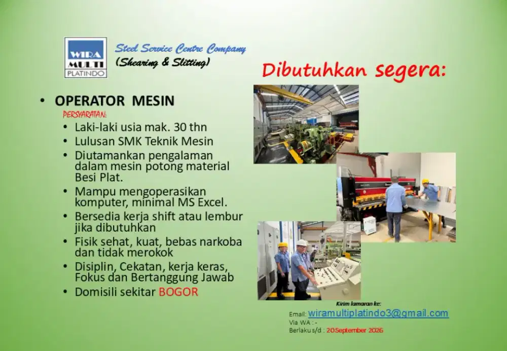 Operator mesin potong