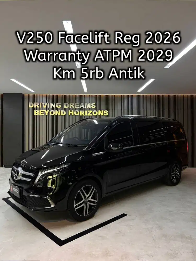 Mercedes Benz V250 Facelift 2026 Hitam Km5rb Mercy B17TAZ Nik 2023