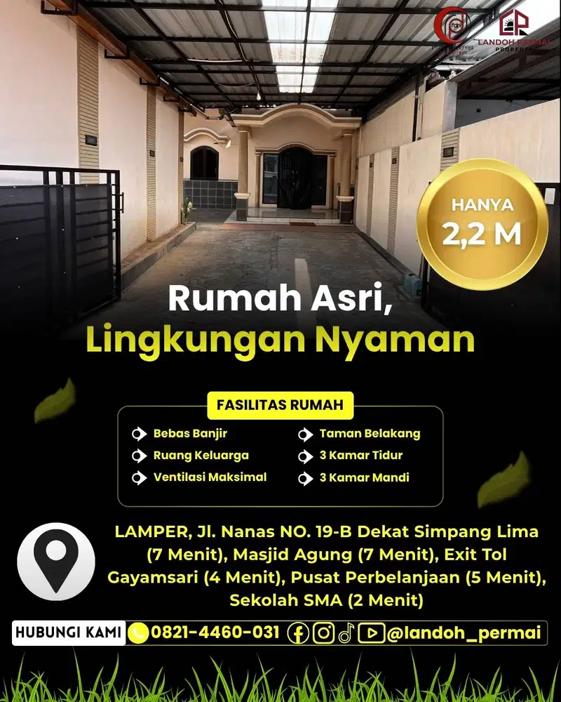 Rumah Siap Huni Strategis di Semarang Tengah – SHM & Tanpa Perantara