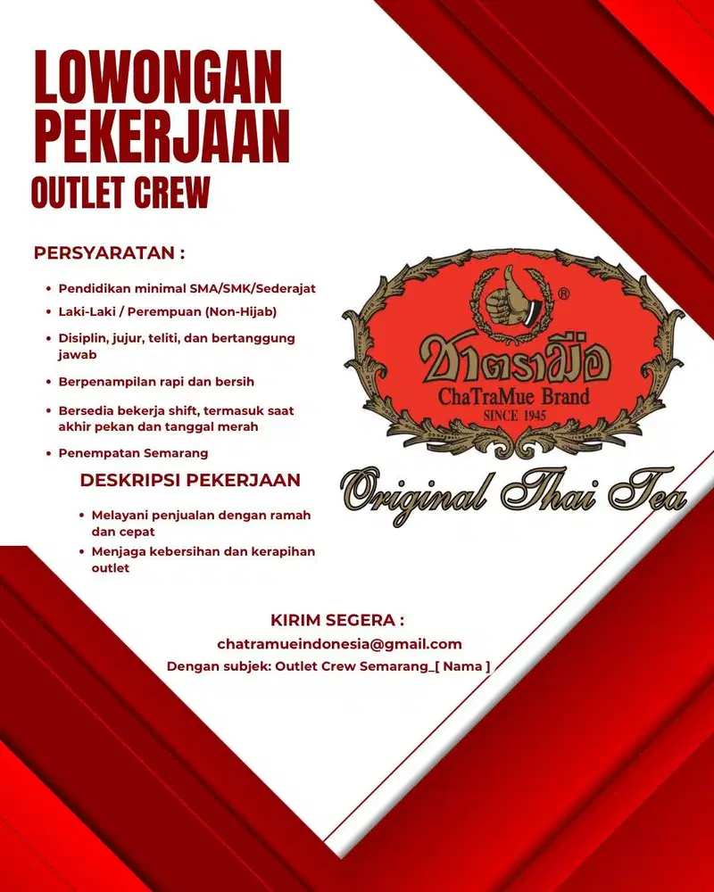 LOWONGAN CHATRAMUE