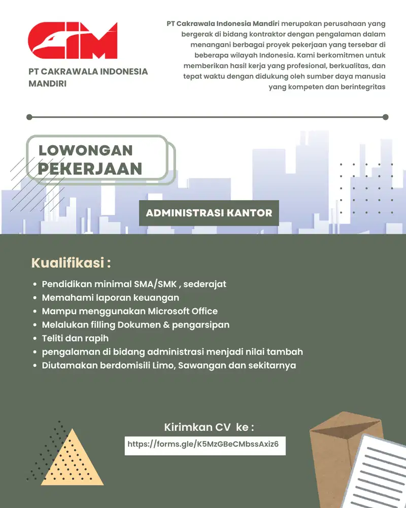 Lowongan Kerja Administrasi