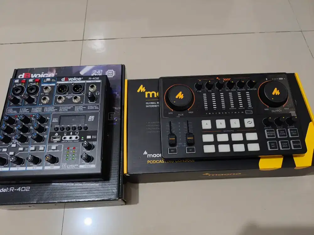 Fullset Mixer DB Voice R-402 + Souncard Maono Caster E2
