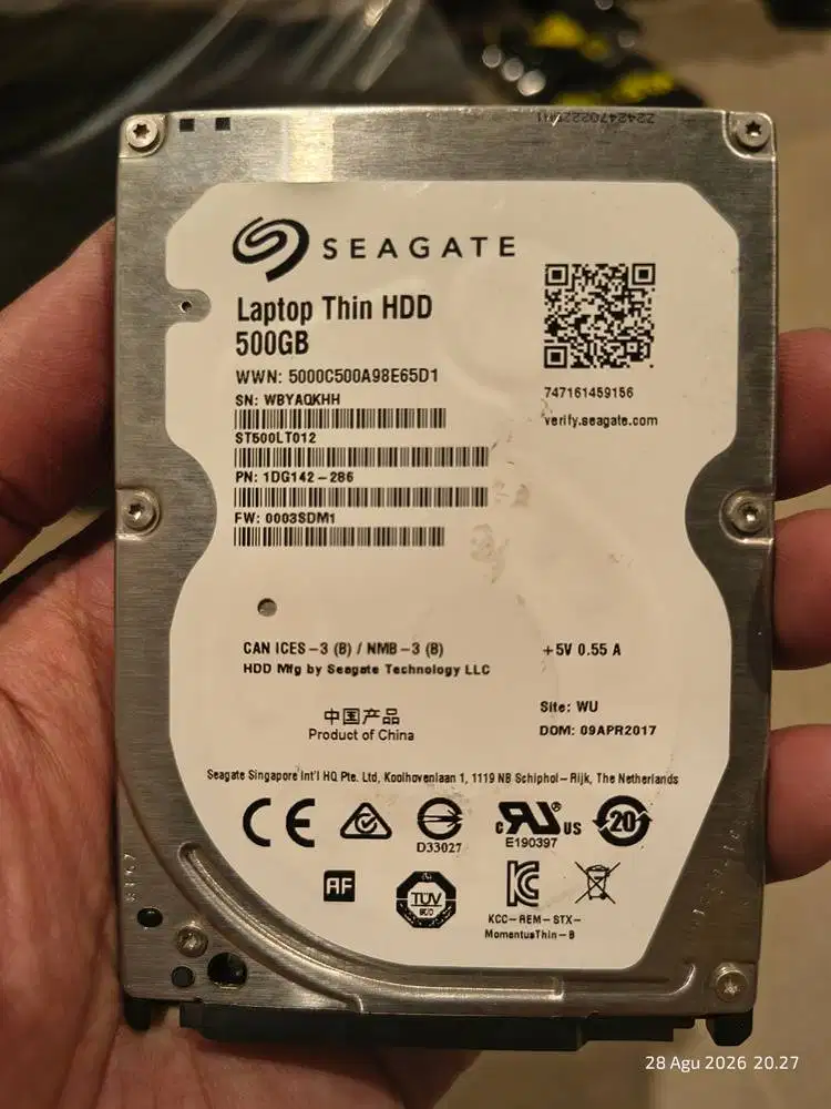 HDD 2.5 SATA Seagate Laptop Thin HDD 500GB Sentinel 85%
