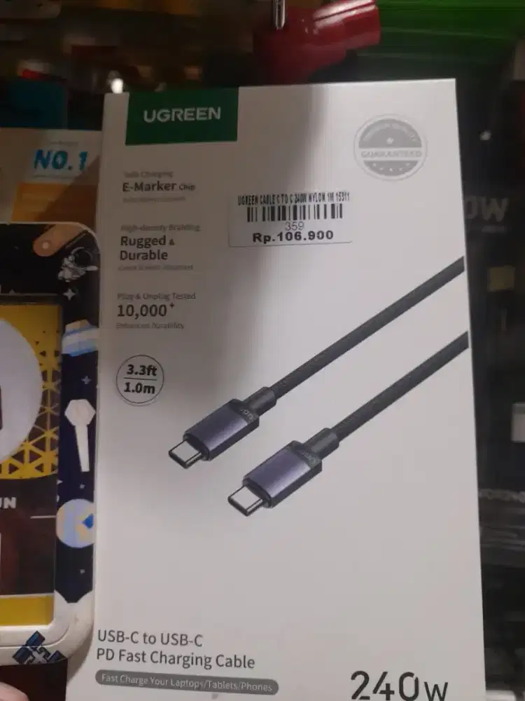 UGREEN CABLE C TO C 240W NYLON 1M ATLANTIS DAHSYAT