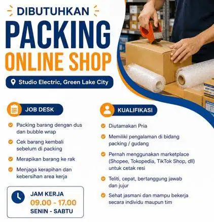 Lowongan Pekerjaan Packing Staff Online Shop