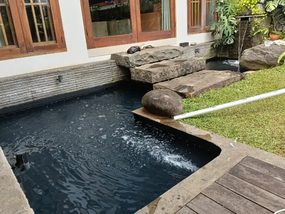 Kolam minimalis - kolam ikan koi minimalis