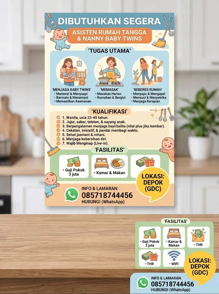 ART & Nanny Baby Twins (Wajib Menginap) - GDC Depok