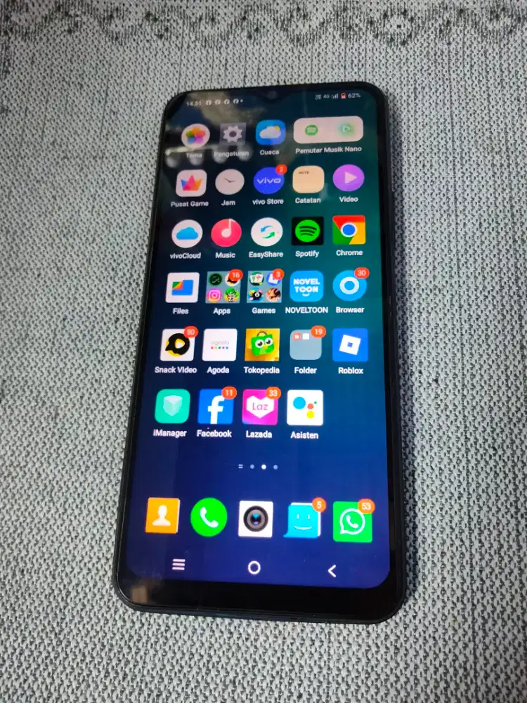 Vivo y21T ram 6+2/128 batre kuat msh ORI semuanya belum pernah service