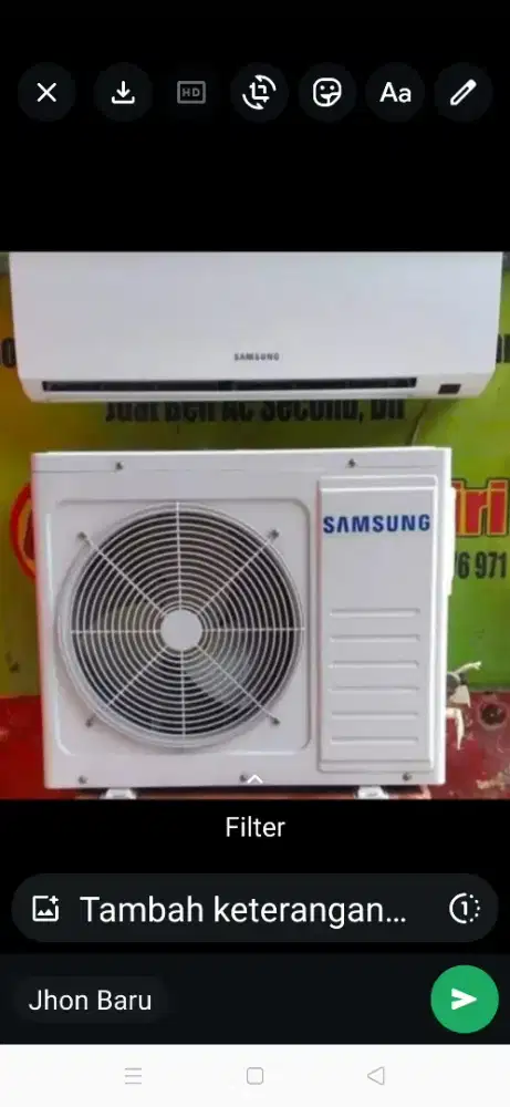 Jual ac samsung lowat 1 pk R 410 low 700 kondisi 95% ori semua