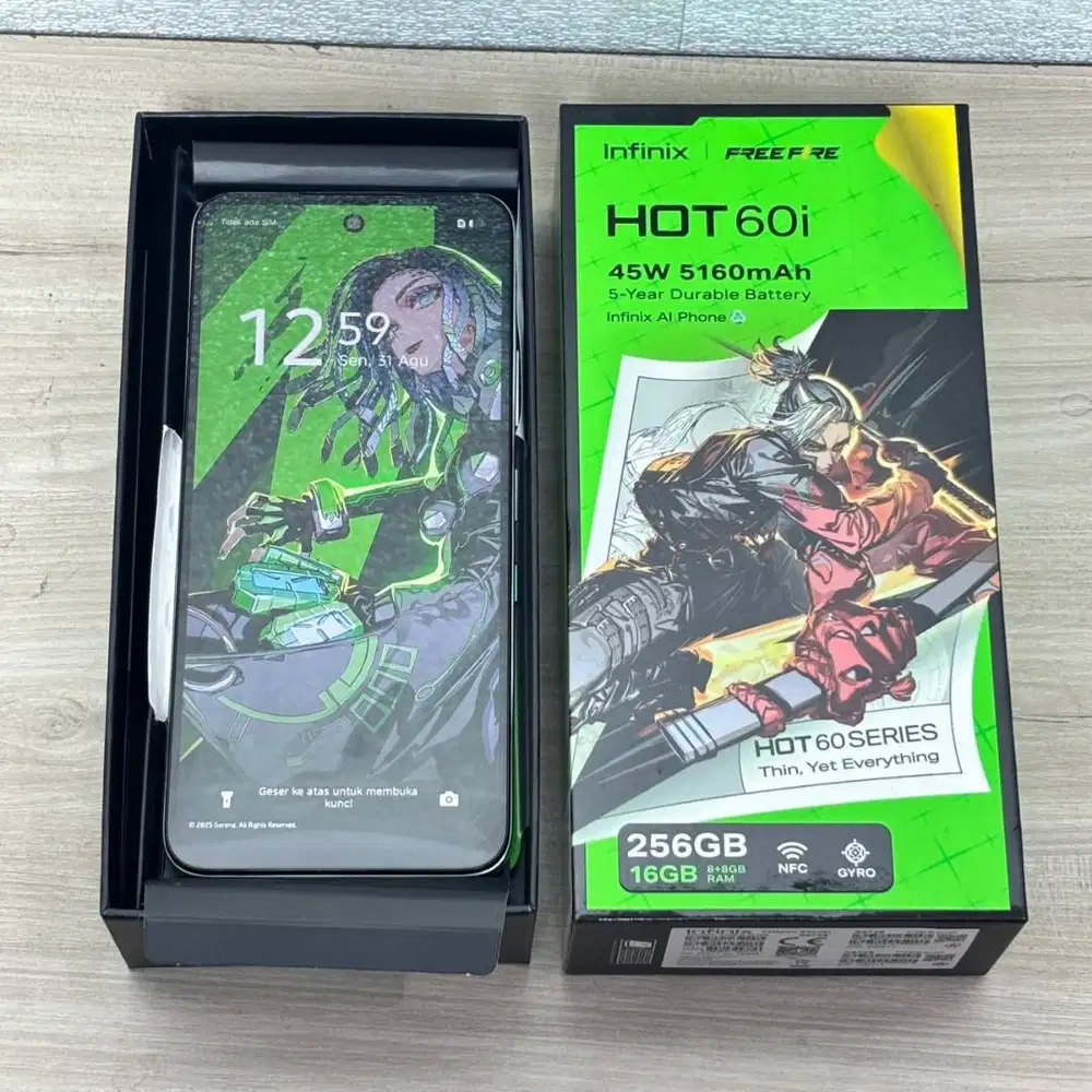 FINIX HOT 60i 8/256GB — MULUS, FULLSET, SIAP GAS