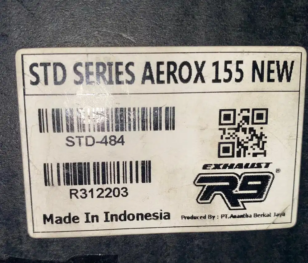 Jual knalpot R9 STD AEROX 155 new