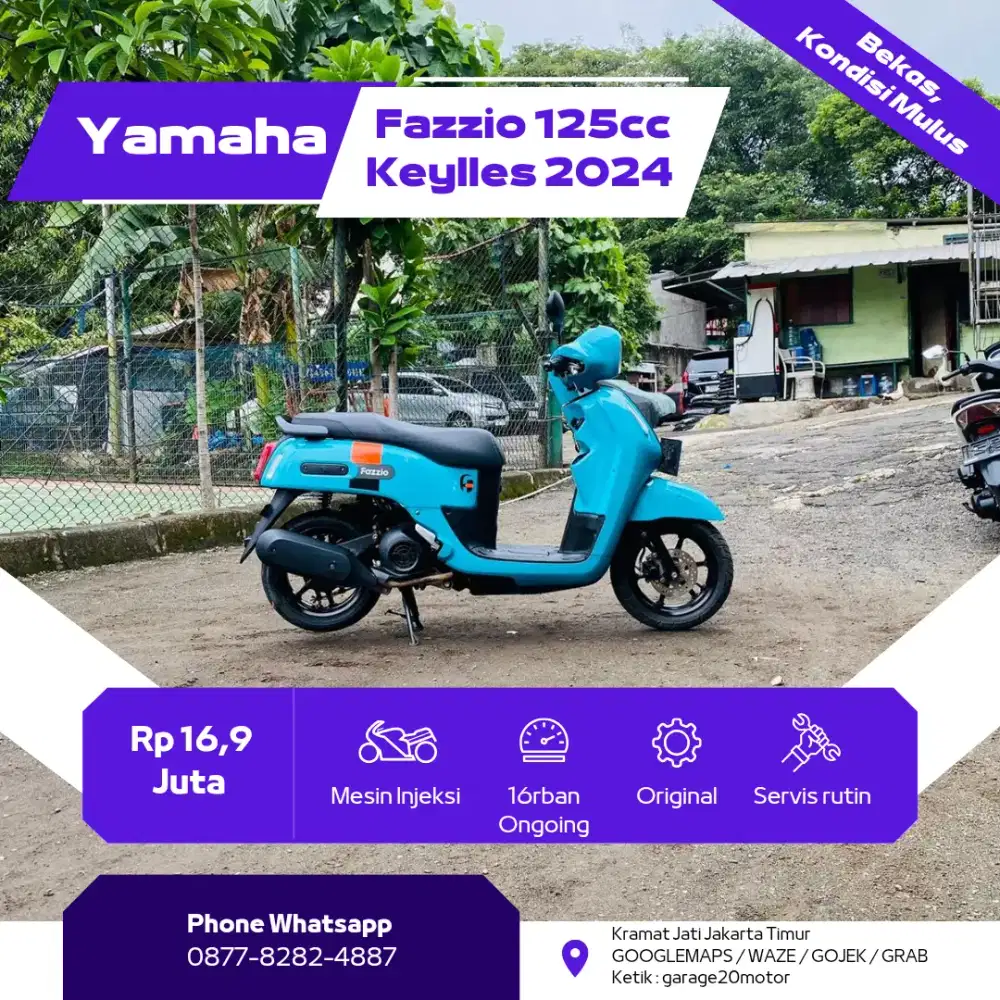 Yamaha All New Fazzio 125cc Hybrid Keylles Tahun 2024