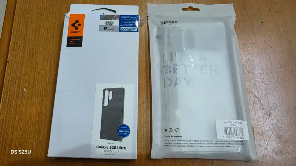 Ringke Fusion Clear 100%new & Spigen Liquid Air bekas Samsung S25Ultra