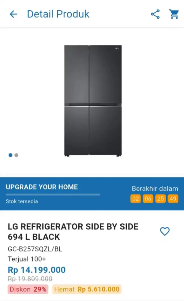 CICILAN LG REFRIGERATOR SIDE BY SIDE 694 L