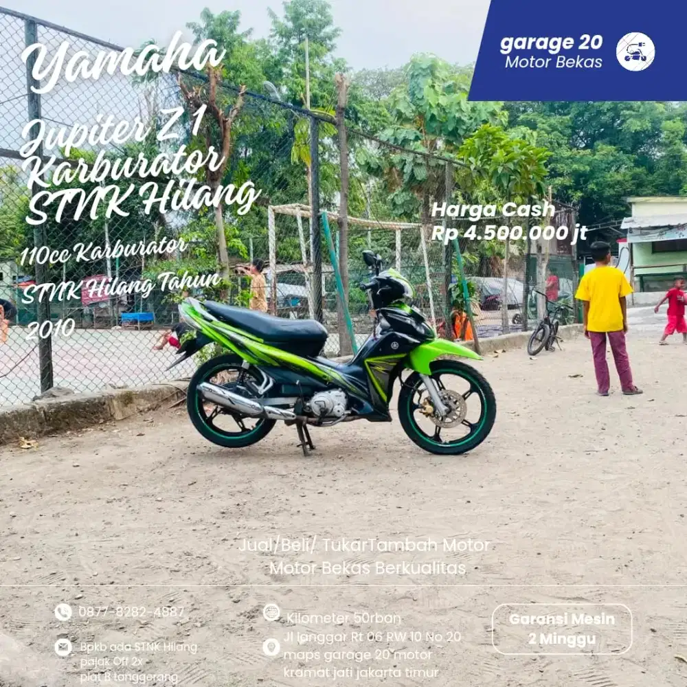 Yamaha Jupiter Z1 Karburator STNK Hilang Tahun 2010