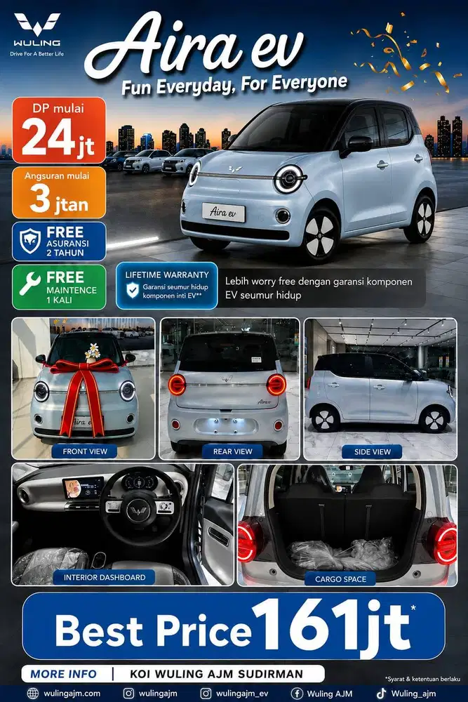 WULING AIRA EV PROMO HARGA LAUNCHING DP 20 JUTA