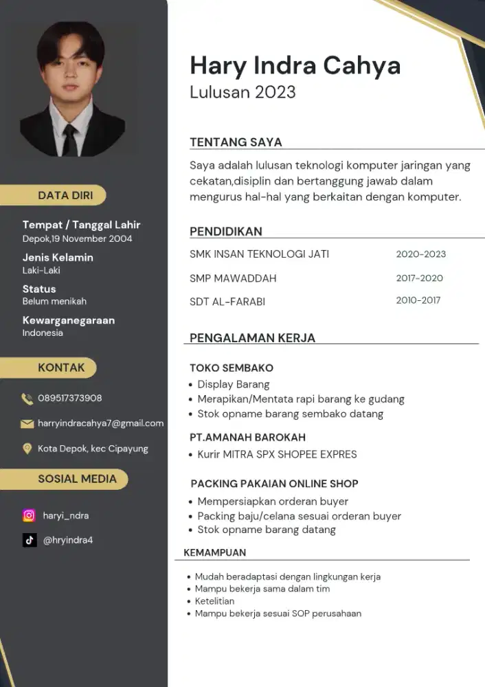 Info lowongan kerja bermess
