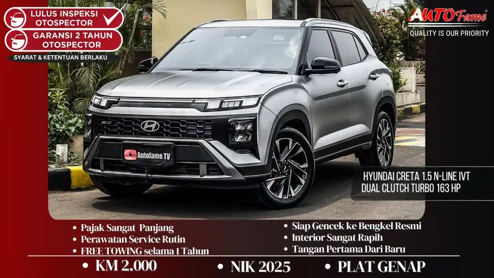 KM2RB Hyundai Creta 1.5 N-Line IVT Dual Clutch Turbo 163 HP NIK 2025