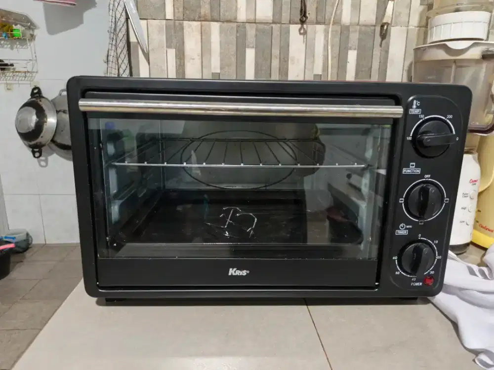 Dijual oven merk kris 23 L warna merah maroon