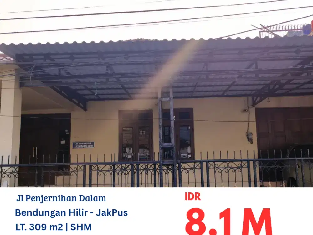 HFN0351 rumah 2 lantai di daerah Bendungan Hilir Jakarta Pusat