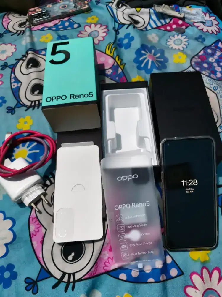 JUAL SATSET OPPO RENO 5 RAM 8/128 NFC FULLSET
