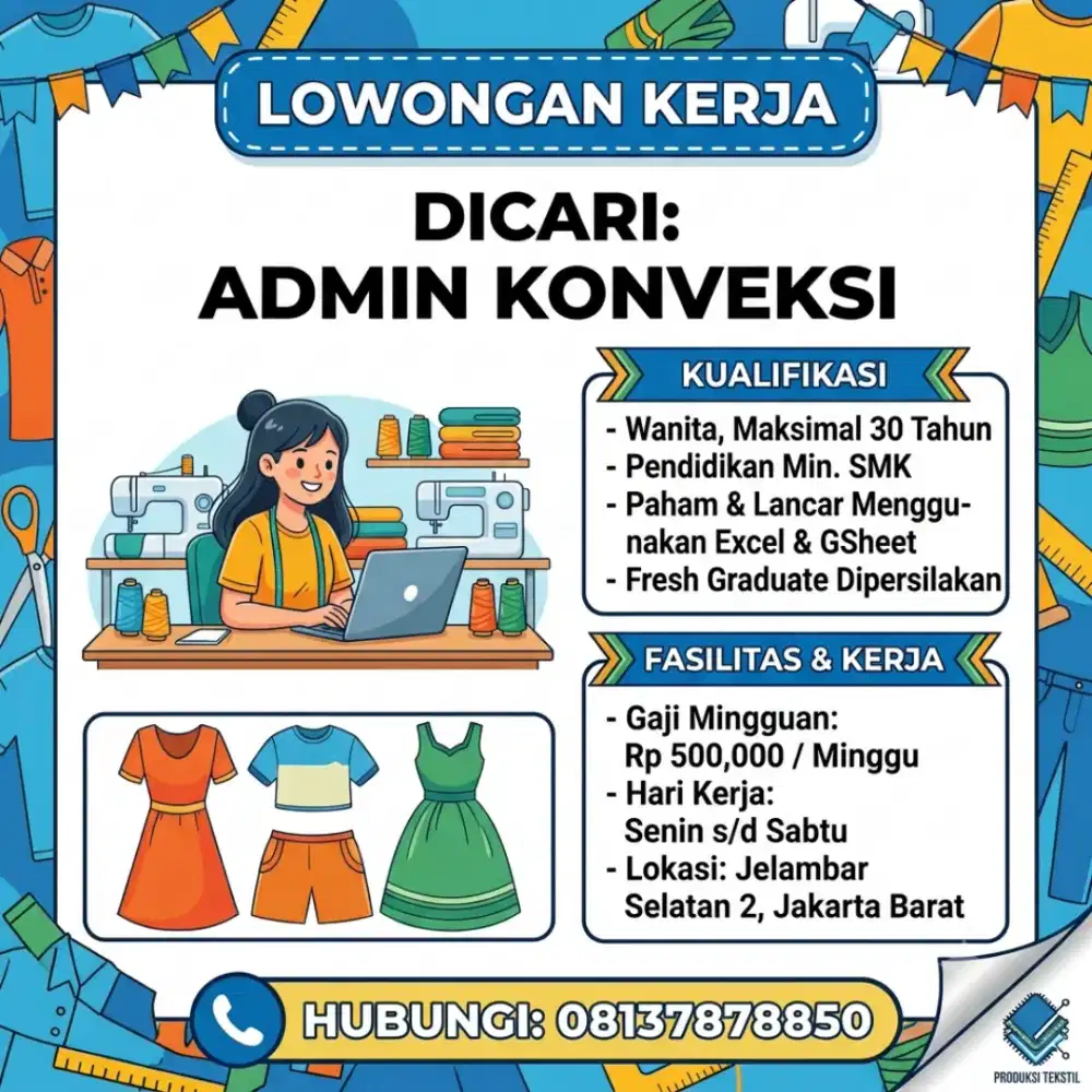Cari admin untuk konveksi