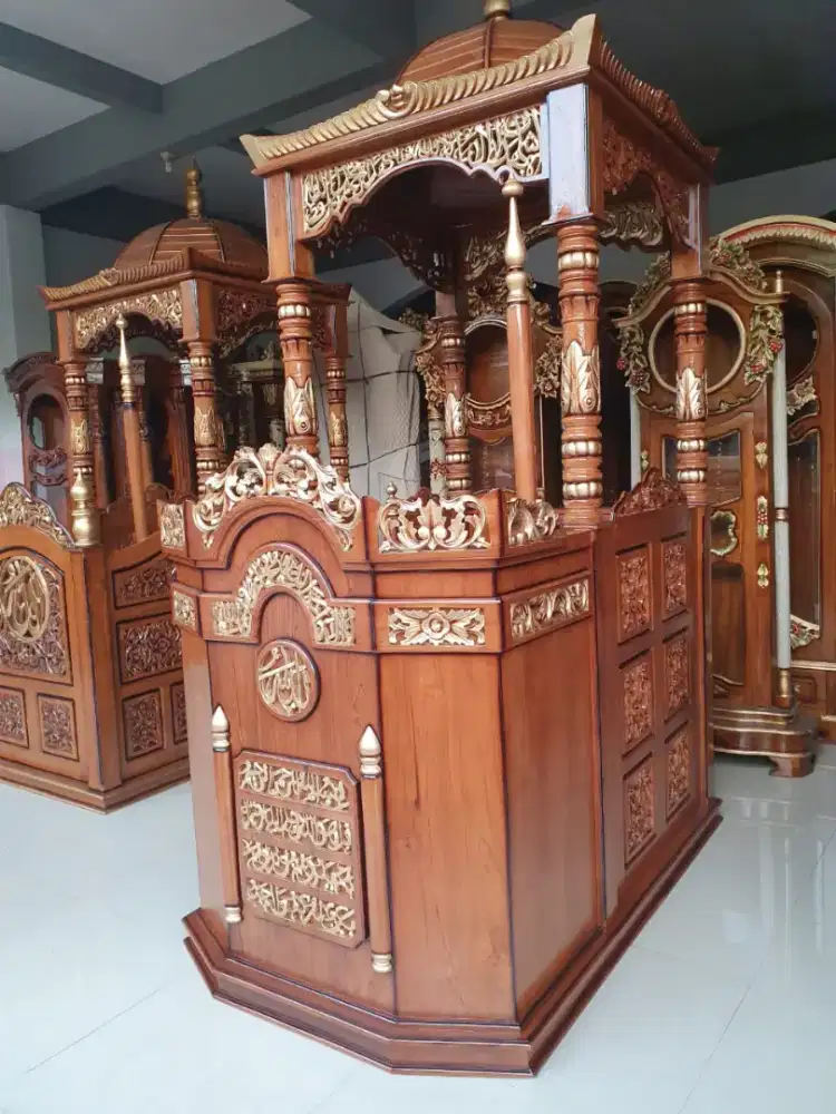 Mimbar besar kayu jati toko jakarta timur