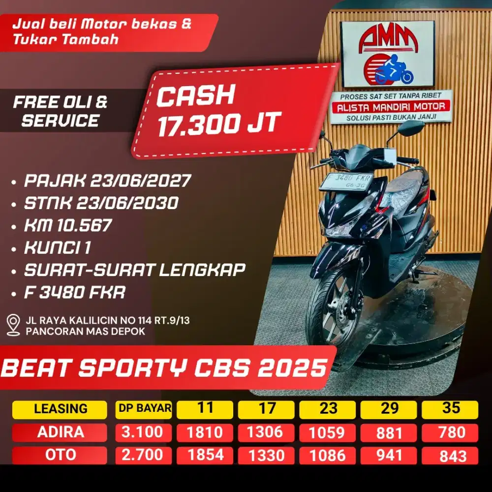 BEAT SPORTY CBS 2025 CASH / KREDIT ALISTA