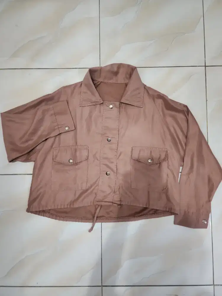 Jaket pink tipis