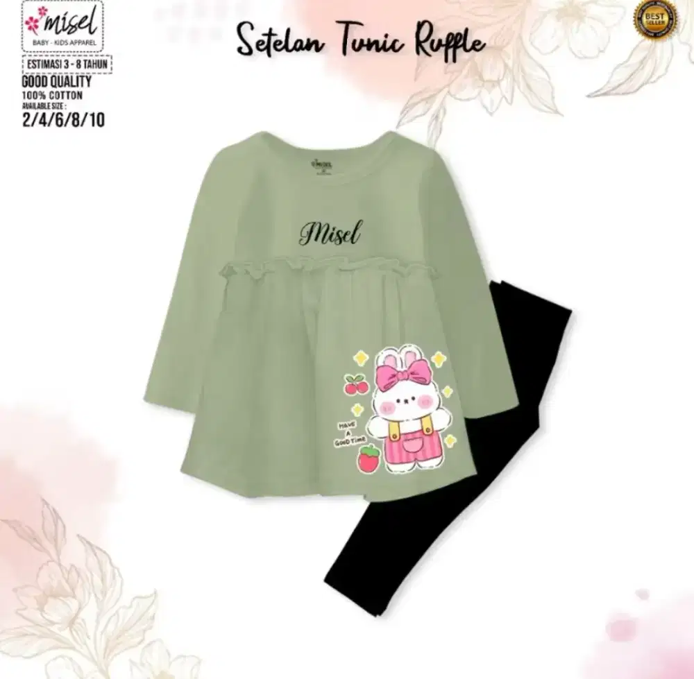 SETELAN SET TUNIK LEGGING CEWEK ANAK PEREMPUAN
